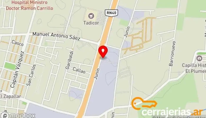 mapa de KAISER Aberturas PVC Tienda de ventanas de plástico, Ventana de aluminio, Fábrica de puertas, Tienda de materiales para suelos, Tienda de mosquiteras, Tienda de mamparas de ducha, Servicio de instalación de ventanas, Tienda de accesorios para ventanas, Carpintero en Las Heras