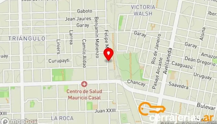 mapa de Kav aluminios Fábrica de puertas en Rosario