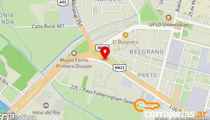 mapa de Kayfort Fábrica en Cipolletti