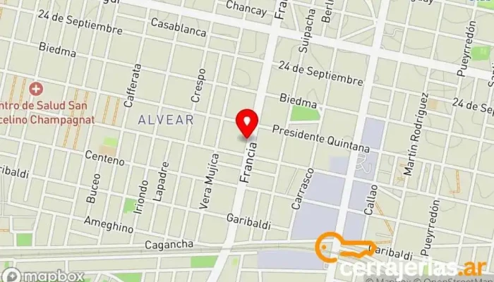 mapa de La Aldaba SRL Comercio, Ventana de aluminio, Tienda de mosquiteras, Proveedor de sistemas de seguridad, Mayorista, Carpintero en Rosario