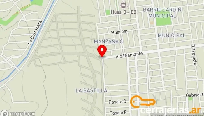 mapa de La bastilla puerta 2 Sociedad de viviendas en Las Heras