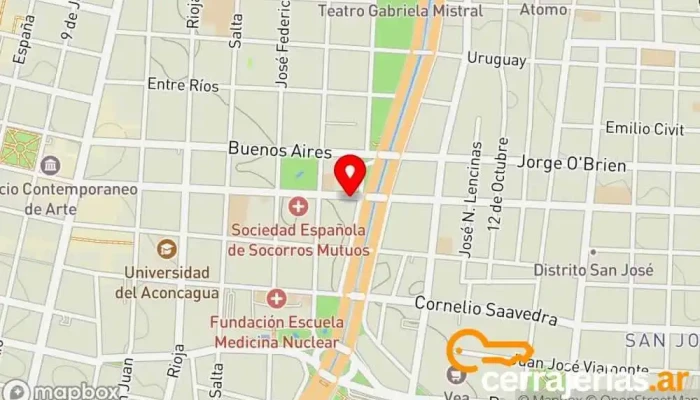 mapa de LA CASA DE LA CERRADURA Cerrajero en IEM