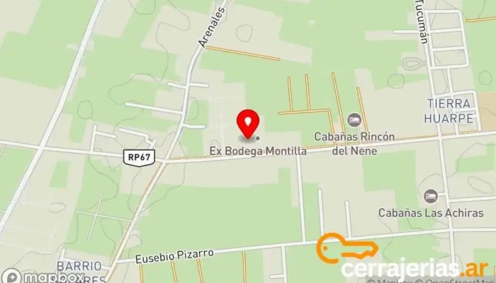 mapa de La Casa del Puente  en Albardón