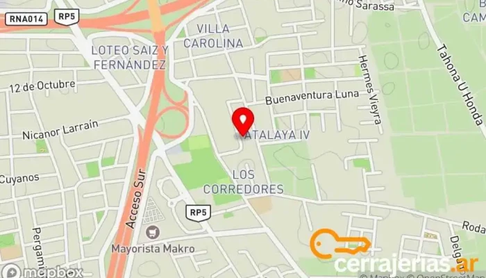 mapa de La Casa del Vidrio - Todo Parabrisas (Fábrica) Fábrica en Rawson