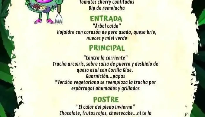 La Casa Grande -  Carta - El Bolsón