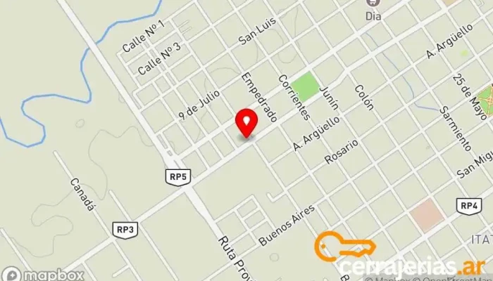 mapa de La Cerrajería Centro comercial en San Luis del Palmar