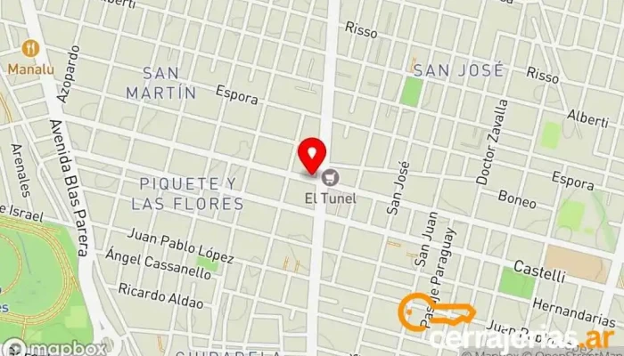 mapa de LA CERRAJERÍA Cerrajero en Santa Fe de la Vera Cruz