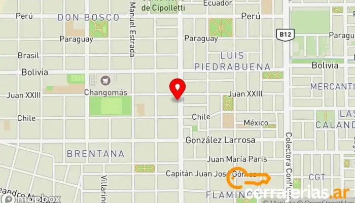 mapa de La Comercial SRL Proveedor de materiales de construcción, Tienda de materiales para suelos, Constructor de casas modulares, Pintura, Cuarto de herramientas en Cipolletti