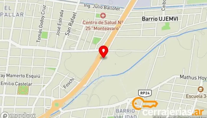 mapa de La Fábrica de Maderas Fábrica en Las Heras