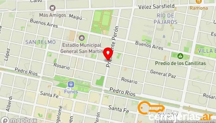 mapa de LA FABRICA DE PORTONES Fábrica de puertas en Funes