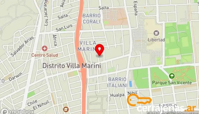mapa de La Herrería Construcciones SAS Herrero en Godoy Cruz