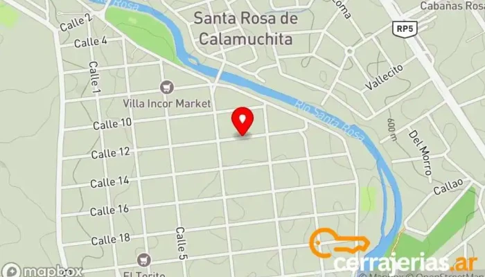 mapa de La Matilda Alojamiento con servicio, Apartamento turístico en Santa Rosa de Calamuchita
