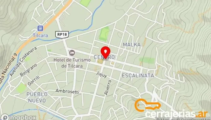mapa de La peña de Rolito Restaurante en Tilcara