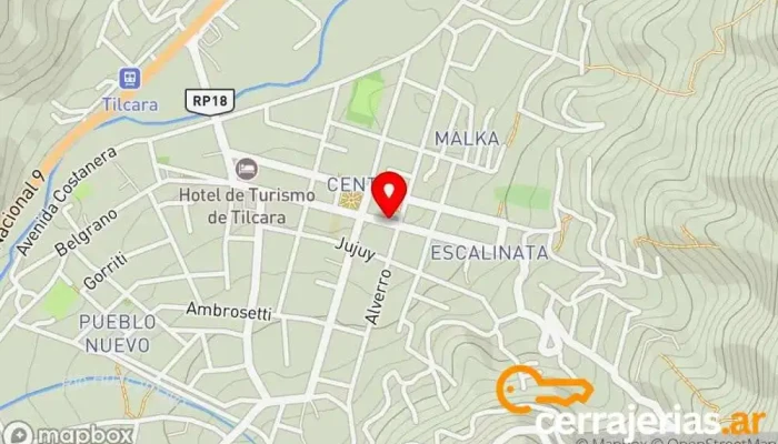 mapa de La Picadita Restaurante en Tilcara