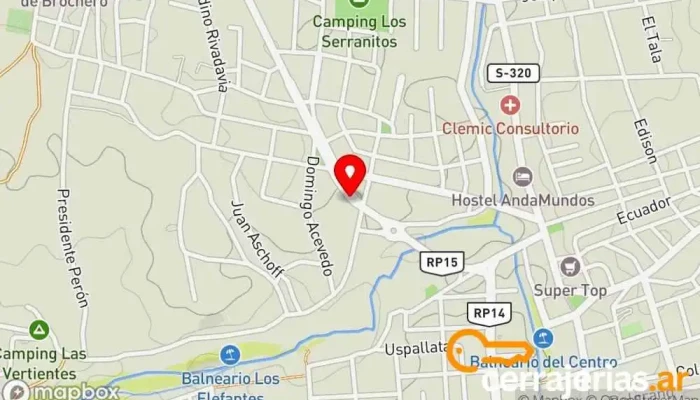 mapa de La Porte Aberturas y Zinguería Proveedor de puertas, Ventana de aluminio en Villa Cura Brochero