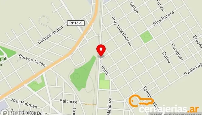 mapa de La puerta verde de los ramire Tienda de ropa del Oeste en Firmat
