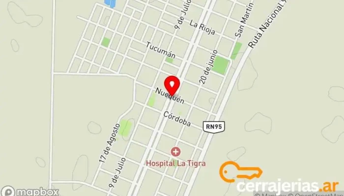 mapa de La Tigra  en La Tigra