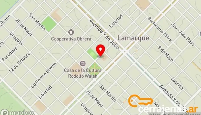 mapa de Lamarque  en Lamarque