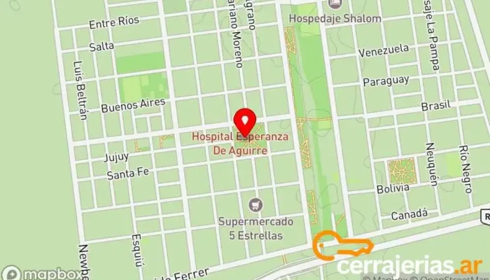 mapa de Las Lajitas  en Las Lajitas