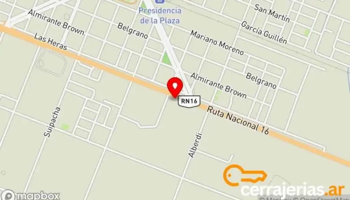 mapa de LEIVA-MUEBLES Fábrica de muebles en Presidencia de la Plaza