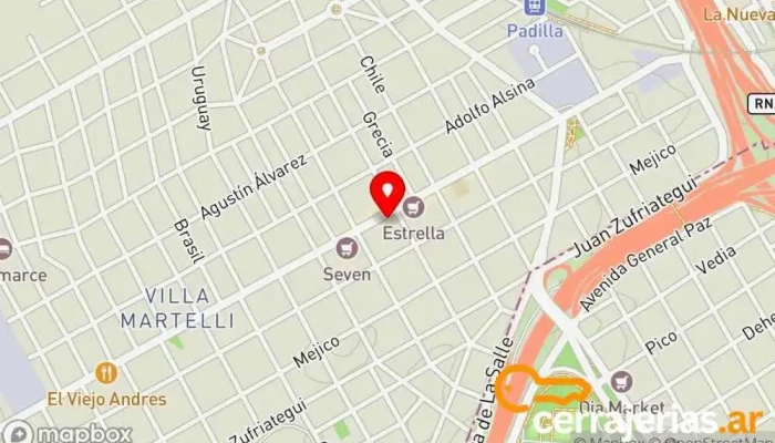 mapa de LES CLES Cerrajero en AAP