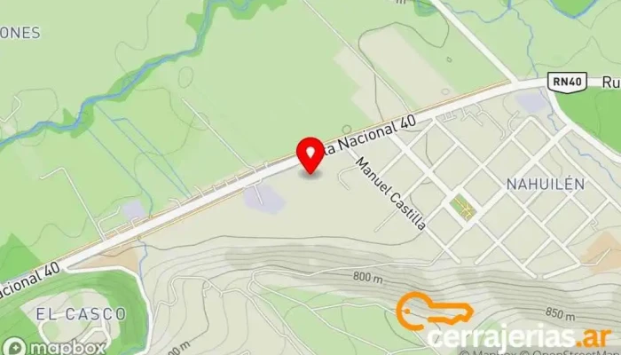 mapa de LIGHUEN Fábrica de Aberturas Empresa constructora en San Martín de los Andes