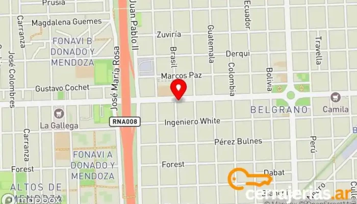 mapa de Lubricante y Cerrajería Autopista Cerrajero en Rosario