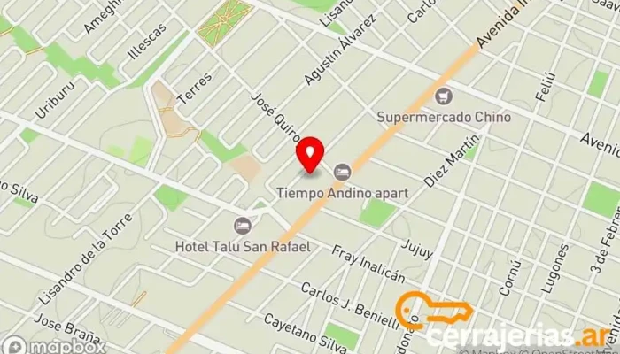 mapa de Maderarte Carpintero en San Rafael