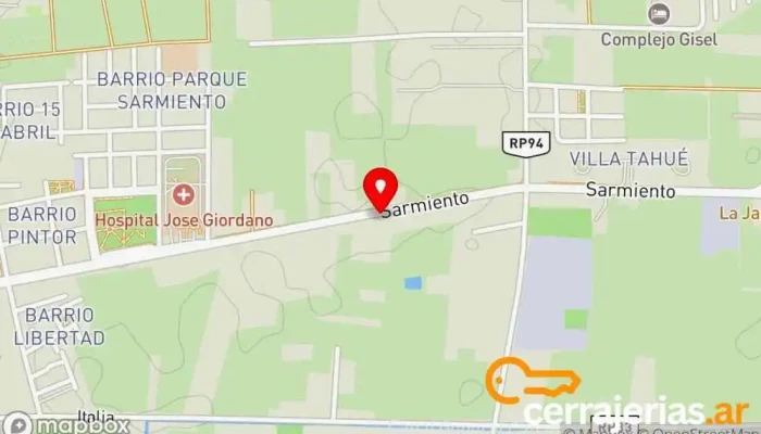 mapa de Maderas del Valle Establecimiento de venta de madera en Albardón