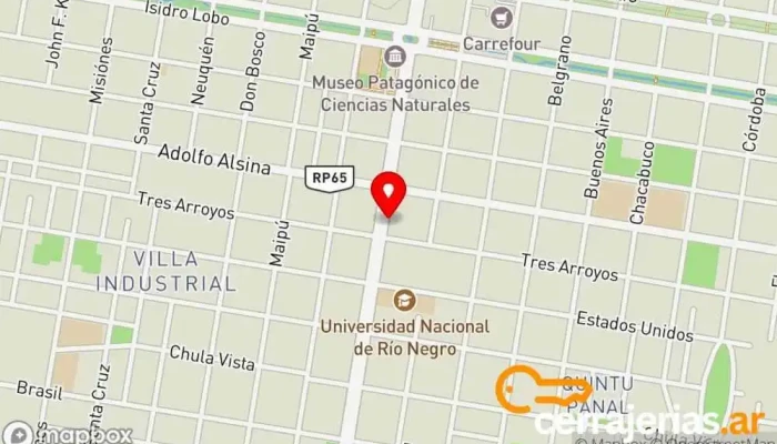 mapa de Maderas Don Juan S.R.L Establecimiento de venta de madera en Gral. Roca