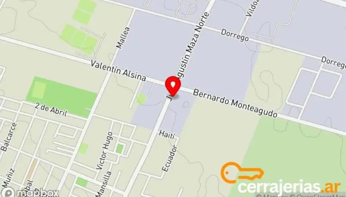 mapa de MADERAS RICCARDI Establecimiento de venta de madera, Fábrica de puertas en Maipú