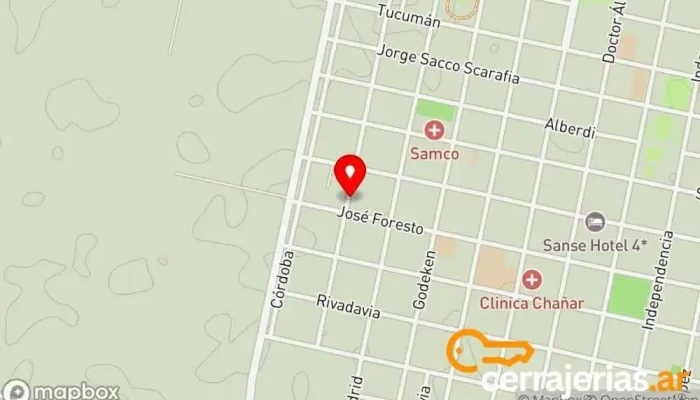 mapa de Maderas y Plegados Denipotti Fábrica en Chañar Ladeado