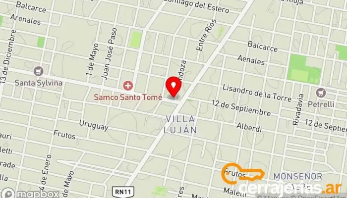 mapa de Maderera Don Oscar Establecimiento de venta de madera, Centro comercial en Santo Tomé