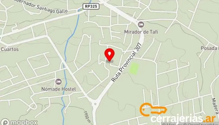 mapa de Maderera Santa Rosa Establecimiento de venta de madera en Tafí del Valle