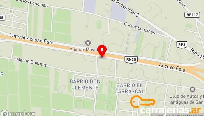 mapa de MAG AMOBLAMIENTOS Y ABERTURAS Carpintero en Santa Lucía