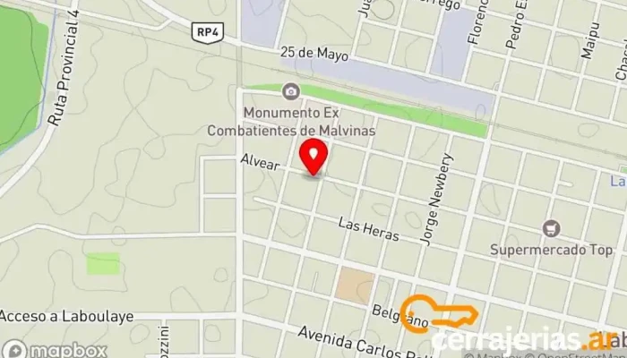 mapa de Mainero Maderas Establecimiento de venta de madera en Laboulaye
