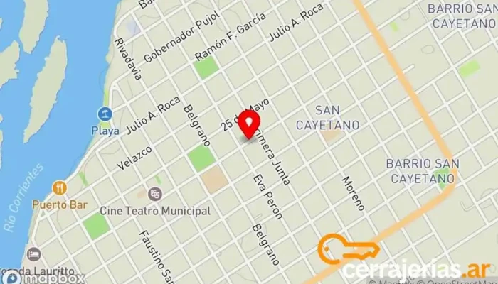 mapa de Margo Bus, Servicio Puerta A Puerta. Esquina - Corrientes Servicio de transporte en Esquina