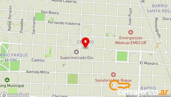 mapa de Maria De Los Angeles Puerta Oftalmólogo en Curuzú Cuatiá