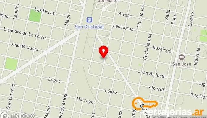 mapa de Maria Del Rosario Cristal Tienda de artículos para el hogar en San Cristobal