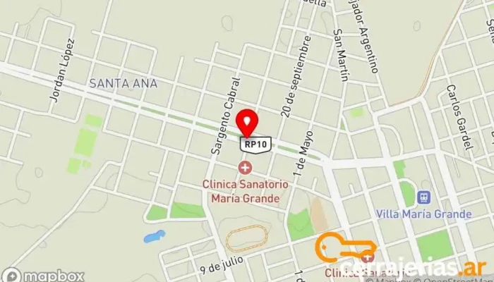 mapa de María Grande  en María Grande