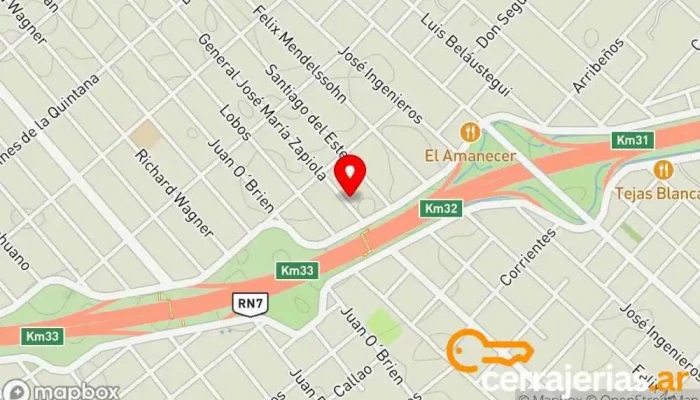 mapa de Maxi Aberturas Proveedor de aluminio en Paso del Rey