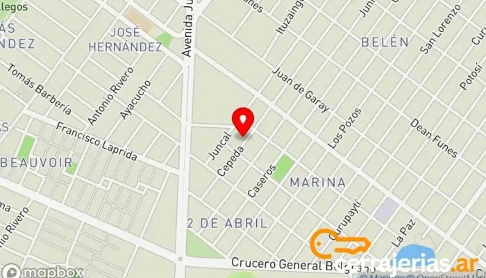 mapa de MB Aberturas Carpintería en Z9400 Río Gallegos