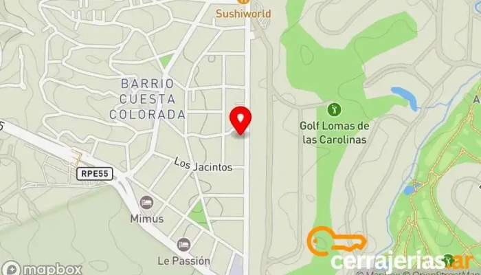 mapa de Megamaderas La Calera Establecimiento de venta de madera en La Calera