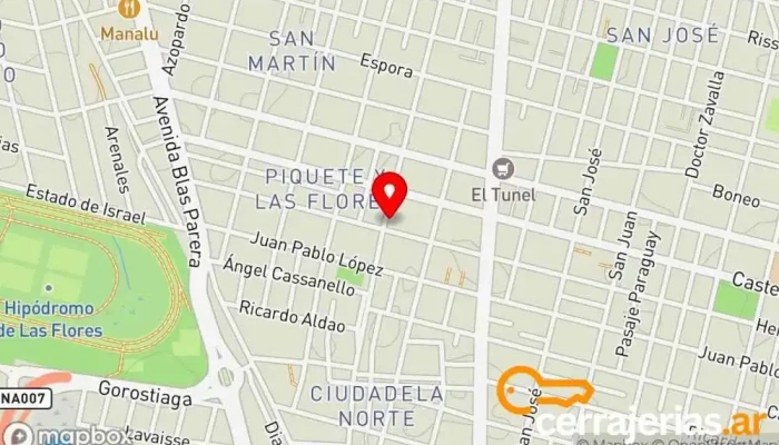 mapa de METALNORT SOLUCIONES METÁLICAS Chapistería, Proveedor de materiales de construcción, Empresa de acabados metálicos, Metal services, Taller de instalación de puertas y ventanas, Empresa de instalación de escaleras en Santa Fe de la Vera Cruz