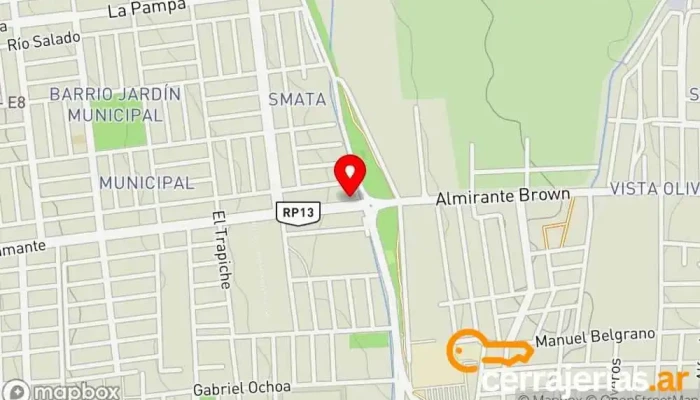 mapa de Metalúrgica El Herrero Chapistería, Tienda de suministros para vallas, Contratista de perforación de pozos en Las Heras