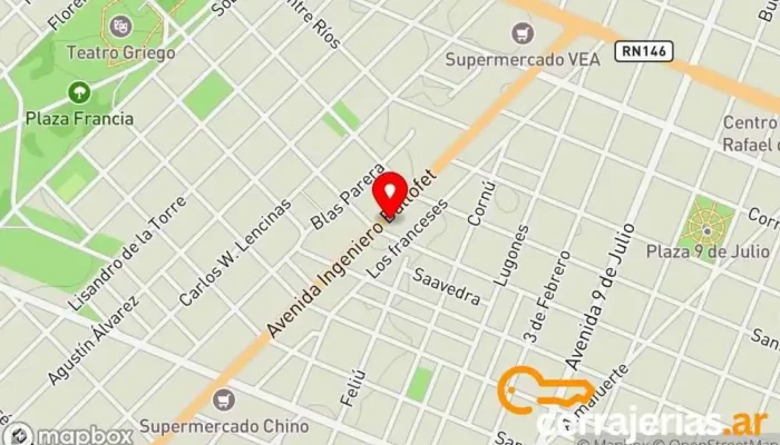 mapa de Metalúrgica Taboas Proveedor de puertas para garaje, Herrero en San Rafael