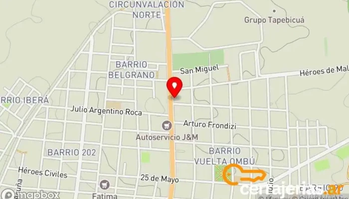 mapa de Metalurgica Wladimir  en Gdor. Virasoro
