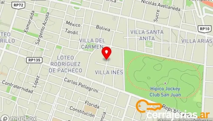 mapa de MG AMOBLAMIENTO Y DISEÑO Carpintería en Rivadavia