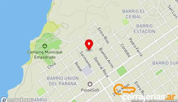 mapa de Mi Casa en Empedrado Casa de vacaciones para no fumadores, Zona Wi-Fi en Empedrado