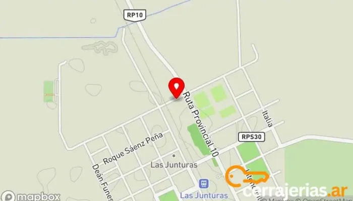 mapa de Molinos Las Junturas S.A. Molino de harina, Tienda de pasta en Las Junturas